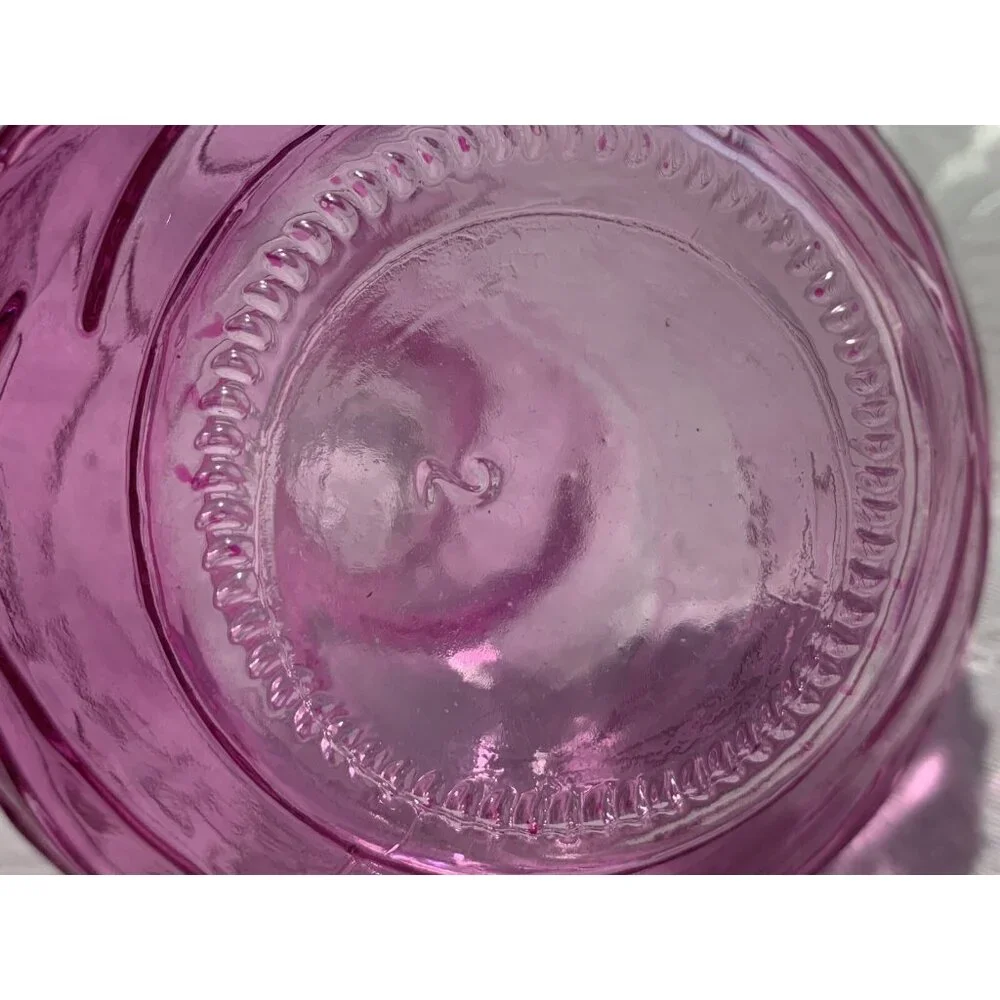 Vibrant Pink‎ Clear Art Glass Small Round Vase 6